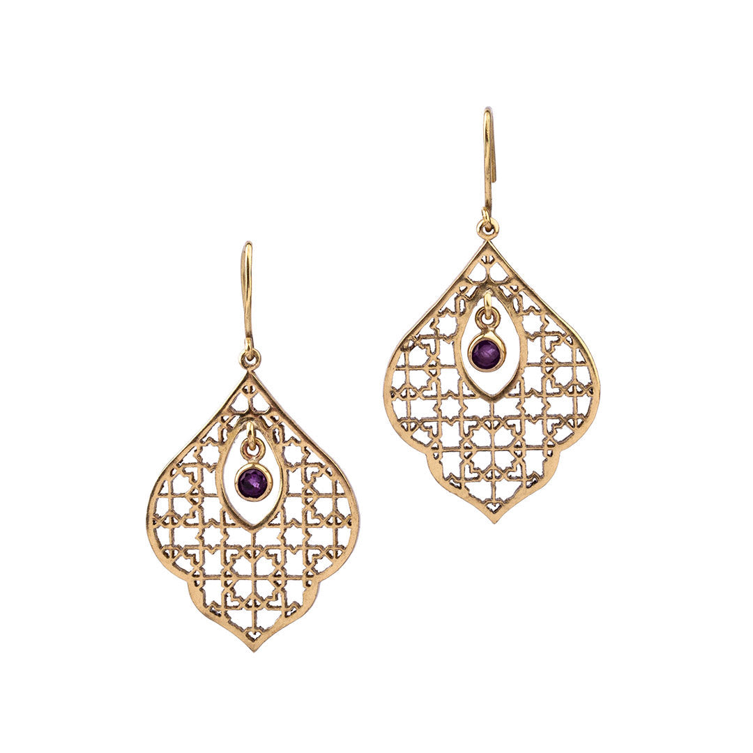 Dareechay - Natural Amethyst Earrings