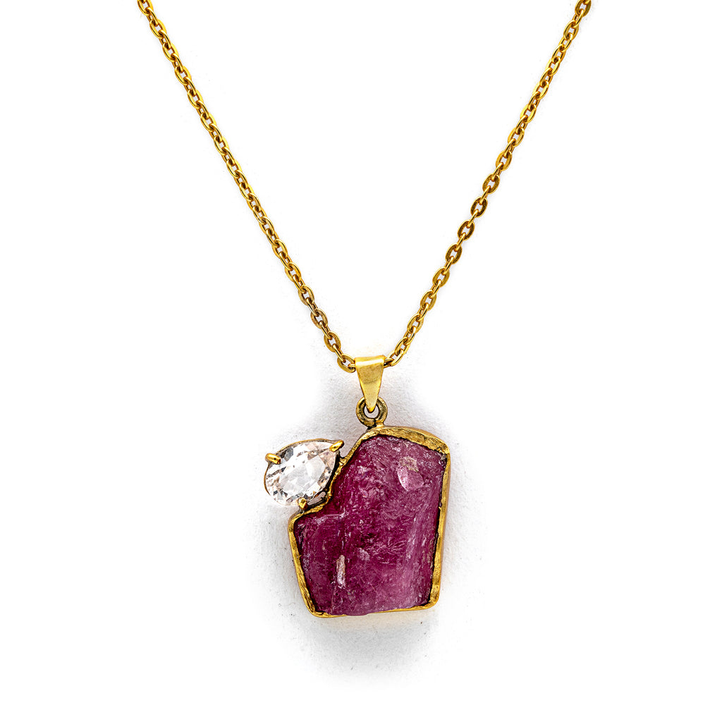 Surkh Sitarah - Natural Ruby Necklace